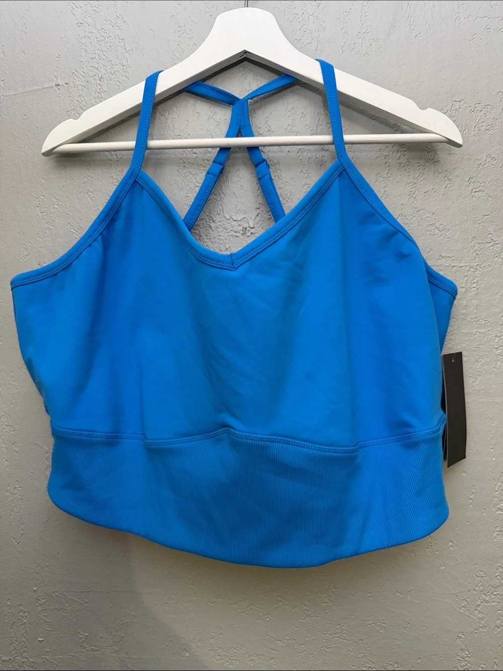 NWT Torrid Low-Impact Wireless Rib Trim Active Sports Bra Blithe Blue size 4X_4